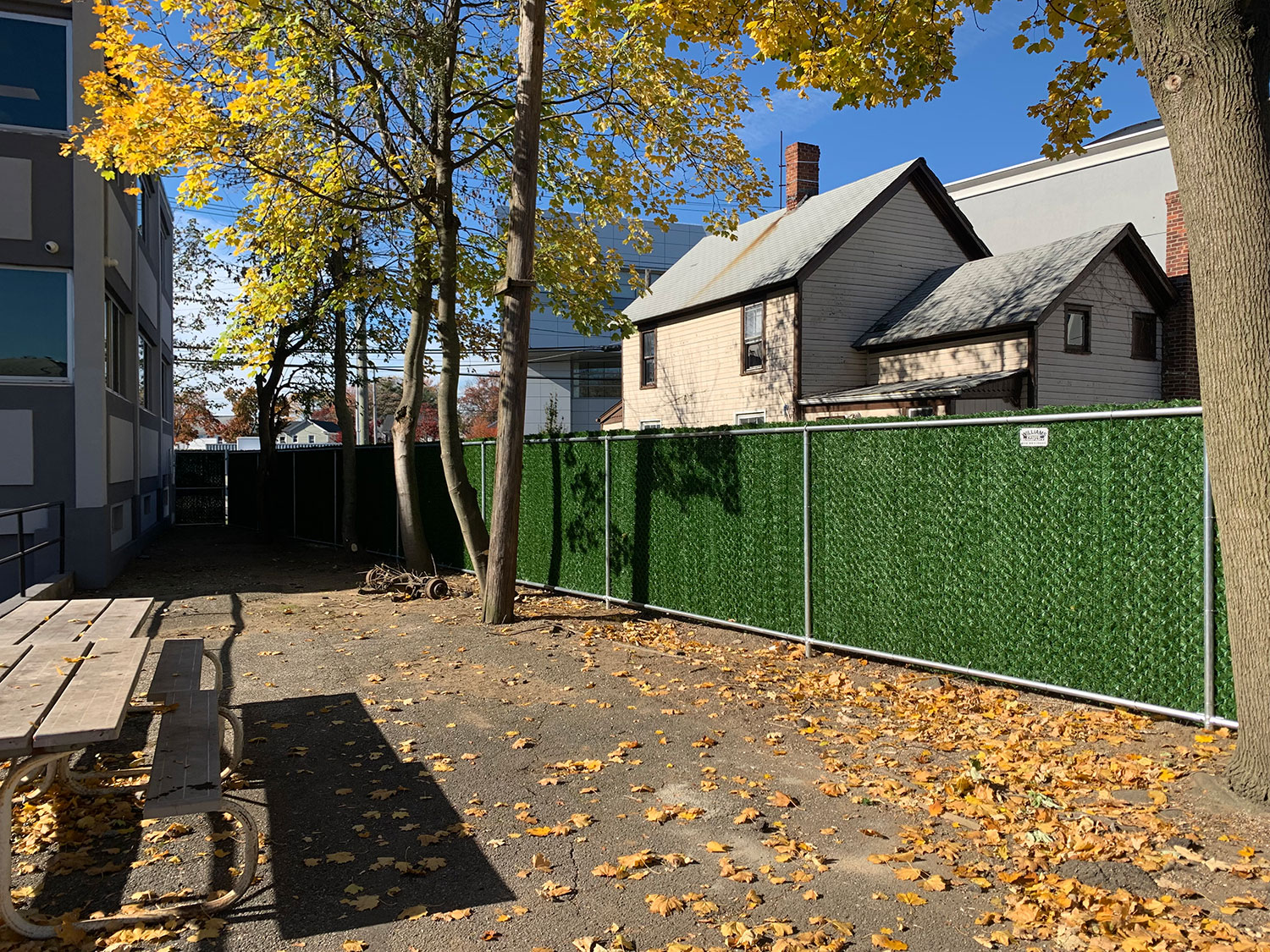 Residential chain link fence