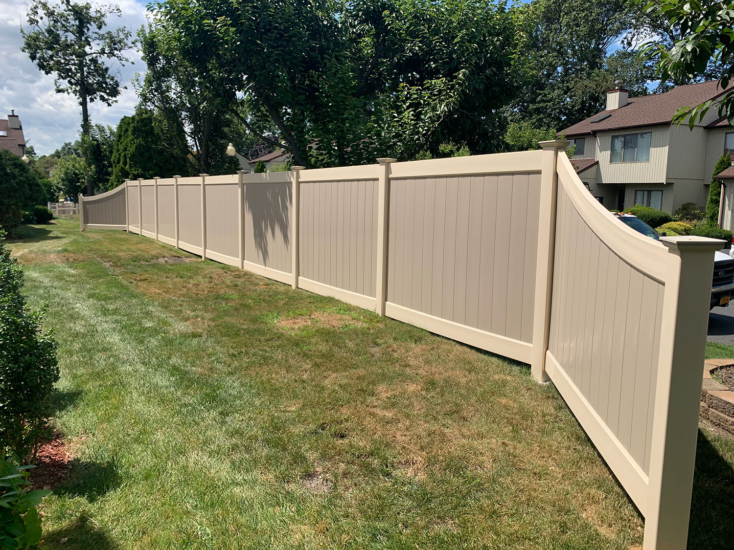 Vinyl picket fence